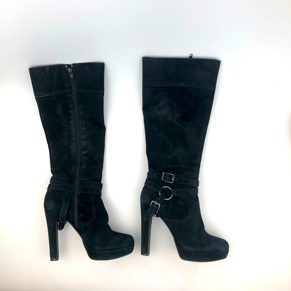 Gianni Bini Tall Black Suede Boots Women’s 6.5 M